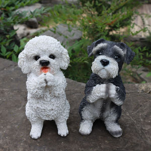 Creative Puppy Decoration Schnauzer Bichon West Highland Resin Crafts Living Room Room Furnishings Animal Decorations