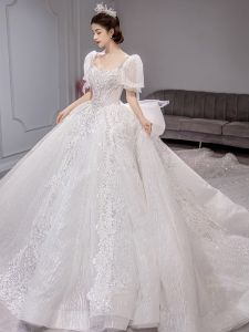 Wedding Dress Chubby Girl Plus Size Bridal Wedding Dress 100.00kg Slim Looking Heavy Industry Gao Ding Luxury Trailing Main Wedding Dress Classy