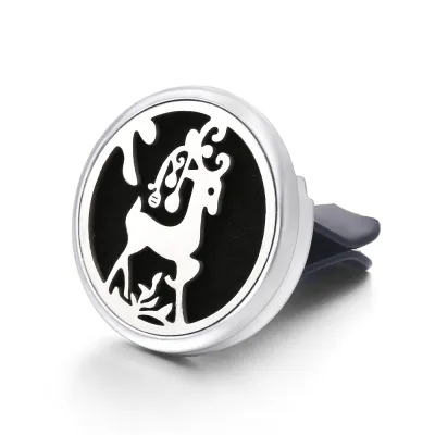 Stainless Steel Car Air Freshener Perfume Diffuser Clip Auto Air Vent Car Aromatherapy Diffuser Necklace Pendant Lockets