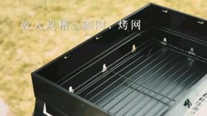 BBQ grill 60CM foldable stainless steel portable outdoor camping charcoal bbq grill