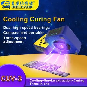 MECHANIC CUV-3 Cooling Curing Fan 3S cooling for Motherboard Fast Heat Dissipation UV Curing Welding Smoke Exhaust Fan Tools