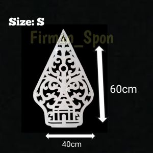 Gunungan wayang kelir kecil 60cm X 40cm bahan spon karet ukir untuk dekorasi pengantin ruangan dinding dll