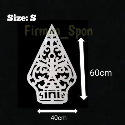 Gunungan wayang kelir kecil 60cm X 40cm bahan spon karet ukir untuk dekorasi pengantin ruangan dinding dll
