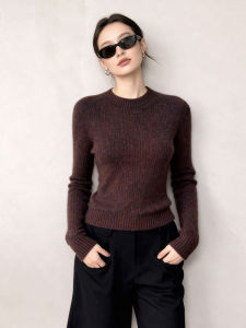 Chic Loose Knitted Top Womens Soft Cozy Casual Style Autumn New Arrival Elegant Fashionable round Neck Long Sleeve Sweater