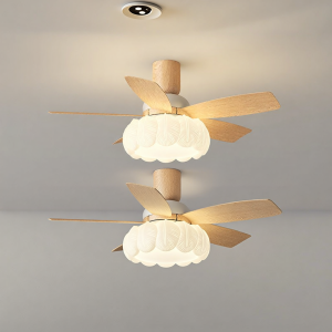 QINGYAO | Retro Eye-Protective Ceiling Fan Light