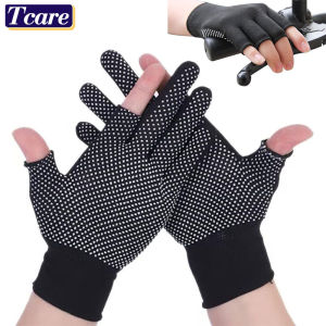 1 Pair Lightweight Men Women Half-Finger Slip Breathable Fingerless Cycling Gloves for Construction Nylon Fitness Work Motorcycle Glove