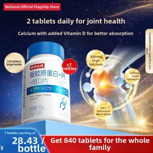 NOTELAND | Bone Collagen Calcium with Vitamin D3 and Glucosamine Tablets
