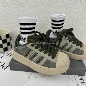 Trendy Shell Head Leather Sneakers for Boys And Girls Casual Comfortable Spring Shoes Anti-Slip Wear-Resistant Low Cut