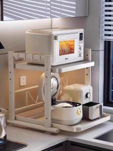 ERMO | Pull-out Storage Rack for Kitchen Counter Microwave and Oven