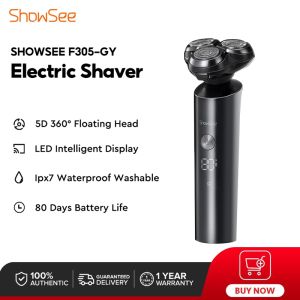 Showsee Electric Shaver For Men Electric Shaver 3 Head Razor Waterproof Shaving Machine Rechargeable Beard Trimmer
