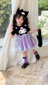 1-7 ปี ชุดเด็กหญิง เดรสเด็ก ชุดเจ้าหญิง สไตล์เกาหลี ชุดปาร์ตี้ กระโปรงพองๆ ผ้านุ่ม ใส่สบาย ชุดคอสเพลย์ สำหรับเด็กผู้หญิง