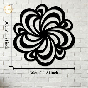 CIFbuy | CIFBUY Abstract Metal Wall Art Iron Flower Sculpture Modern 2D Flat Indoor Outdoor Living Room Bedroom Office Porch Home Decor