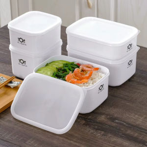 Plastic Lunch Bento Box Food Storage Container with Lid Fresh-keeping Box Refrigerator Storage Box
