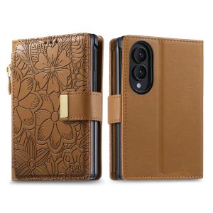 CHUBAN | Ví Đựng Thẻ Bằng Da Cho Samsung Galaxy Z Fold Series Vỏ Điện Thoại Có Dây Kéo Chống Sốc Có Ngăn Đựng Đồ