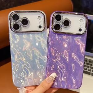 Ốp Điện Thoại iPhone Họa Tiết Giấy Thiếc Nhiều Màu Sắc Phong Cách Hàn Quốc INS Thiết Kế Nhăn Bảo Vệ Chống Xước Chất Liệu TPU PC Nửa Bao Phủ