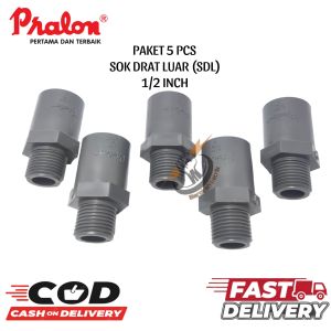 (5 PCS) SDL SOCK DRAT LUAR 1/2"INCH MEREK PRALON/ VALVE SOCKET 1/2"INCH/SOCK DRAT LUAR 1/2"X1/2"INCH