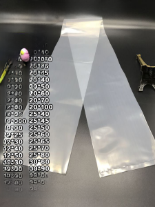 Thickened PE Flat Mouth Plastic Bag Industrial Product Film Bag Transparent Iced Column Packaging Bag Long Bar Shaped Gift Bag