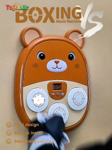 Đồ chơi bảng boxing đấm theo nhạc tính điểm rèn luyện tập né đòn và đánh chính xác cho bé tập luyện