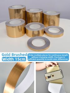 Silver Gold Self-adhesive Waterproof Oil-resistant Wall Decal 2cm
