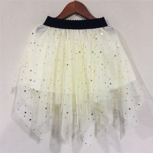 Girls Short Skirt Summer Skirt New New Mesh Skirt Western Style Fashion Dance Skirt Korean Style Internet Celebrity Octagonal Skirt
