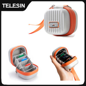 TELESIN | TELESIN 6-in-1 Lens Filter Case Camera Lens Filter Storage Bag with Wrist Strap Waterproof Dustproof Carrying Case for Filter