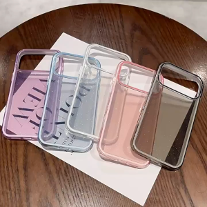 Transparent Color Glitter Case For iPhone 17 Pro Max Air 13 14 11 15 16 promax Thickened Shockproof Design with Soft Edges to Prevent Device Damage