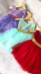 Dress Pesta Anak Pita Besar Mewah Dress Bayi Usia 8 Bulan - 3 Tahun