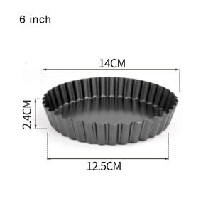 Fluted Pie Tart Pan Mold Removable Bottom Cake Pan Non Stick Tart Mold for Apple Pie Pizza Baking