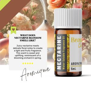 NECTARINE BLOSSOM Fruity Water-Based Aroma Oil for Home Diffuser & Humidifier - 5mL Sweet and Fresh