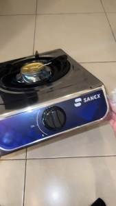 SANEX K808S Kompor Gas 1 Tungku Body Stainless BONUS SELANG GAS