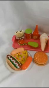 Produk Mainan Masak Masakan KFC Fast Food Satu Set Kantong KS 67 Mainan Peran Anak Masak Makanan Food Court Mainan Restoran Keliling Murah Makanan Cepat Saji Mainan Anak Perempuan Nampan Makanan Junk Food Burger Sosis Hotdog Pizza Kentang Ice Cream