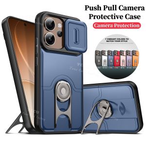 Realme16 Pro+ 5G Shockproof Phone Case For Realme C75 4G Realme 14X 5G Realme16 Pro 15 14Pro 14 Slide Camera Cover Magnetic Rotating Ring Stand Protective Case