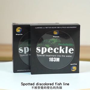 Senar Bunglon Speckle Mudah Tenggelam Anti Keriting Invisible Senar Pancing Nilon Hijau Biru 100m