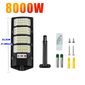 8000W LED Outdoor Solar Lights Integrated Super Bright Motion Sensor Solar Power Waterproof Garden Street Spotlight Wall Lamp