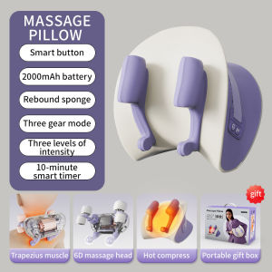 Jinkairui Neck and Shoulder Kneading Massage Pillow Cervical Massager Trapezius Muscle Kneading Massage Pillow