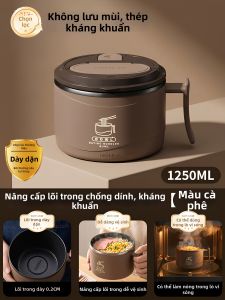 XIAOCHUSHU | Tô Mì Inox Dung Tích Lớn Có Nắp Cho Học Sinh