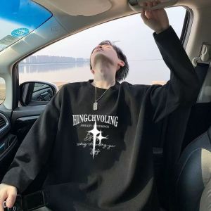 Áo Thun Nam Tay Dài Màu Trắng Chất Liệu Cotton 100% Chất Lượng Cao Phong Cách Hàn Quốc Mùa Xuân Thu Áo Phông Dài Tay Thường Ngày