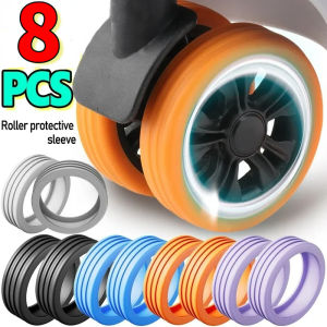 8 cái Con lăn Ốp bảo vệ hành lý bánh xe bảo vệ Silicone bánh xe Caster Vali du lịch giảm tiếng ồn bao gồm các bộ phận Bộ dụng cụ