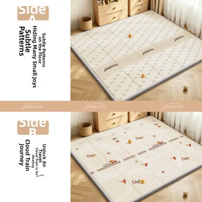 JNNEYUU | Foldable XPE Edge-Encased Crawling Mat