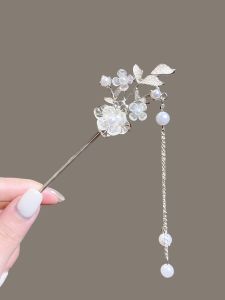 เครื่องประดับผมสไตล์จีนโบราณสำหรับผู้หญิง เครื่องประดับผมแบบจีนโบราณ ดอกไม้ลูกกวาด หมวก ตกแต่งผม ชุดฮันฟู ชุดกี่เพ้า