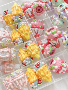 Hand-Painted Acrylic Ice Cream Cone Beads DIY Handmade Bracelet Necklace Mobile Phone Chain Accessories Loose Beads Jewelry