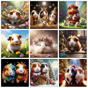 Jigsaw Puzzle Cute Little Guinea Pig Funny Animal Portrait For Adults Great Perfect Family Fun Relaxing Brain Teaser Gift