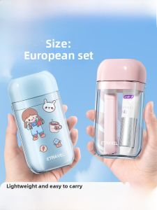 Portable Travel Wash Kit Foldable Toothbrush Toothpaste Wash Cup Three-In-One Storage Box Outdoor Camping Hiking Essential Set