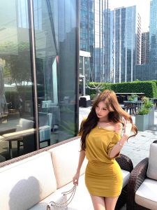 French Pure Desire Style Short Sleeve Wrap around Skirt Dress Womens Summer Slimming High Waist A-Line Dress Commute Artistic