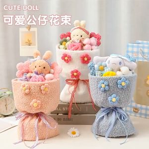 Y4Y Lovely Cinnamoroll Flower Doll Creative Sanrio Flower Stuffed Toy Valentines Day Gifts