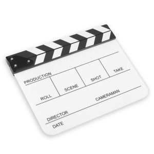 Acrylic Movie Directors Clapboard Decor Film Clapper Board Slate Cut Action Scene Blank Clapper for Filming Movies TV Series