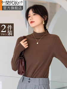 เสื้อเชิ้ตคอปกสูงสองหน้า แขนยาว ผ้าขนแกะ ทรงสลิมฟิต ทรงปกติ ฤดูหนาว 2024 เสื้อเชิ้ตผู้หญิง แฟชั่น อบอุ่น เสื้อชั้นใน