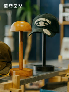 Retro American Handmade Weathered Hat Stand Ballistic Semi-Hemisphere Wood Desktop Decoration Ornaments Display Props