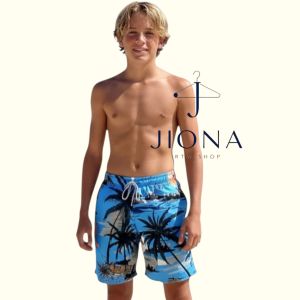 Taslan Summer Hawaiians Shorts for Male Teens Aged 13-19 Years Old - Comfortable & Stylish