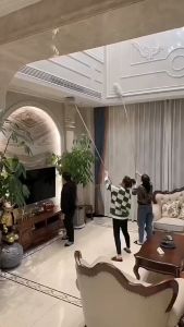 SIMPLE.Jไม้ปัดฝุ่นไมโครไฟเบอร์ ปรับขนาดได้ 2.8 เมตร microfiber duster ไม้กวาดหยากไย่ งอตัวได้ ที่ปัดฝุ่น ซักได้ ซักได้ ดึงดูดฝุ่นด้วยไฟฟ้าสถิต ฝุ่นไม่ปลิว